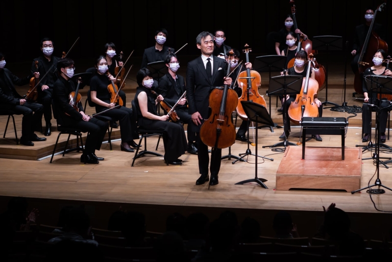 對位室內樂團「對位與大師有約系列VI—國際知名大提琴家 Sung-Won Yang」演出照片：Sung-Won Yang演出安可曲備受觀眾喜愛